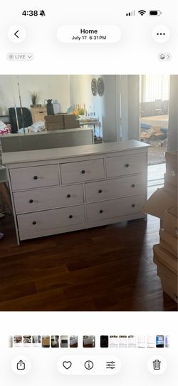 White 6-Drawer Dresser – Good Condition