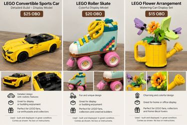 LEGO Convertible Sports Car Display Model