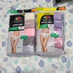 Women's Size 6 Bikinis.  Fruit Of The Loom
