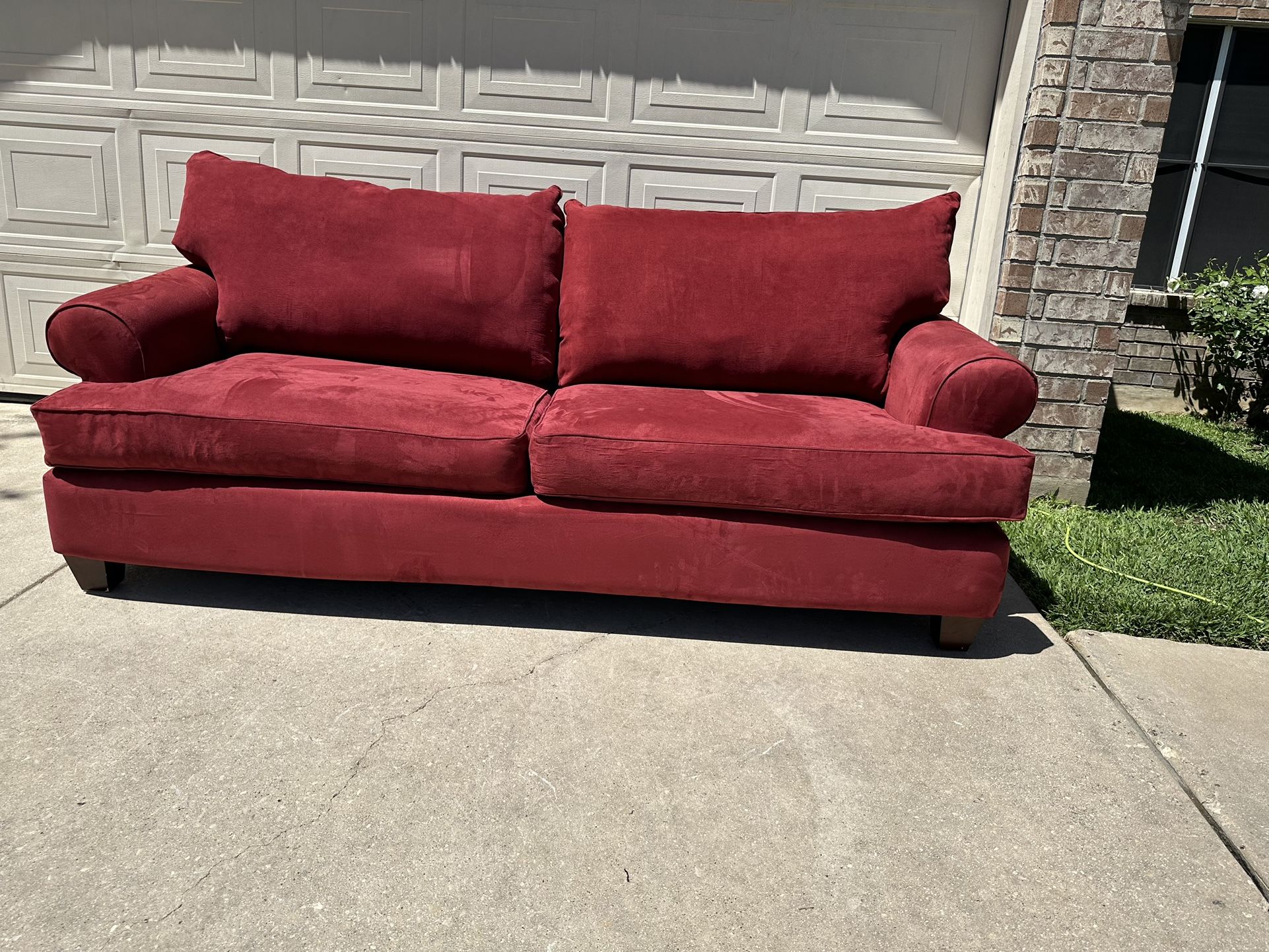 Burgundy Microfiber Sofa for Sale in San Antonio, TX OfferUp