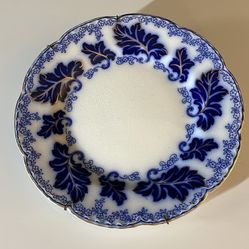 Vintage Johnson Bros Normandy Flow Blue luncheon plate w/hang ex cond as is pick up deliver. 