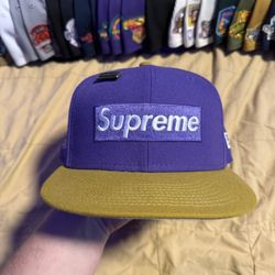 SUPREME 2 Tone Spring Training Box Logo Fitted Cap SS22  Size 7 1/2