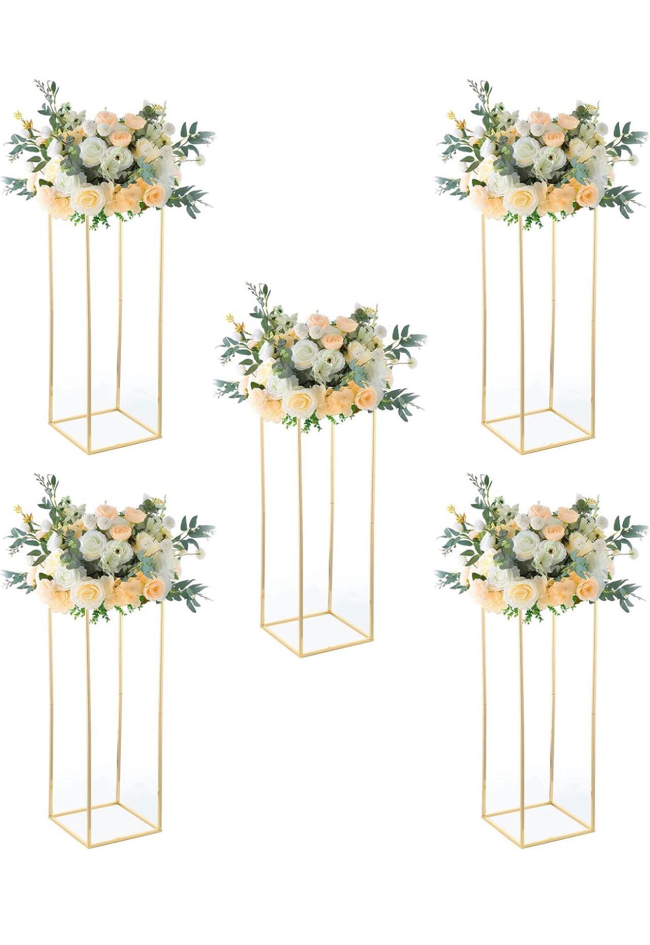 Wedding Centerpieces for Tables, Column Floral Geometric Vase for Birthday