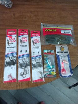5 poles+tackle used starter kit.
