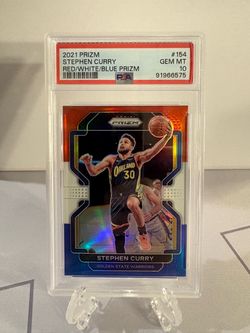 2021 Prizm - Stephen Curry #154 Red White & Blue Prizm 💥PSA 10💥