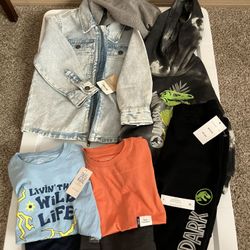 Boys Size 4-5 New Clothes Bundle/Lot Jacket, Hoodies & More 