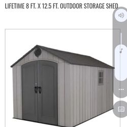 Lifetime 8 X 12 Viny Premiuml Shed .Delivered And Set Up Local San Diego $1999