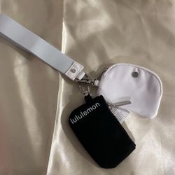 Black and White Lululemon Keychain 
