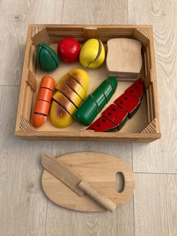 Melissa & Doug Wooden Play Food Set