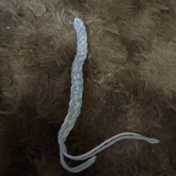 Blue And White Crocheted Bracelet