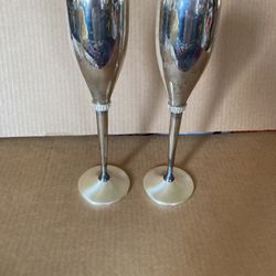 Tremembered silver flute set with Swarovski Crystal accent