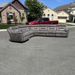 Beautiful Grey Power Recliner Sectional (Free Local Delivery)