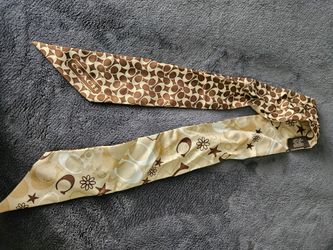 Coach Signature Print Silk Scarf