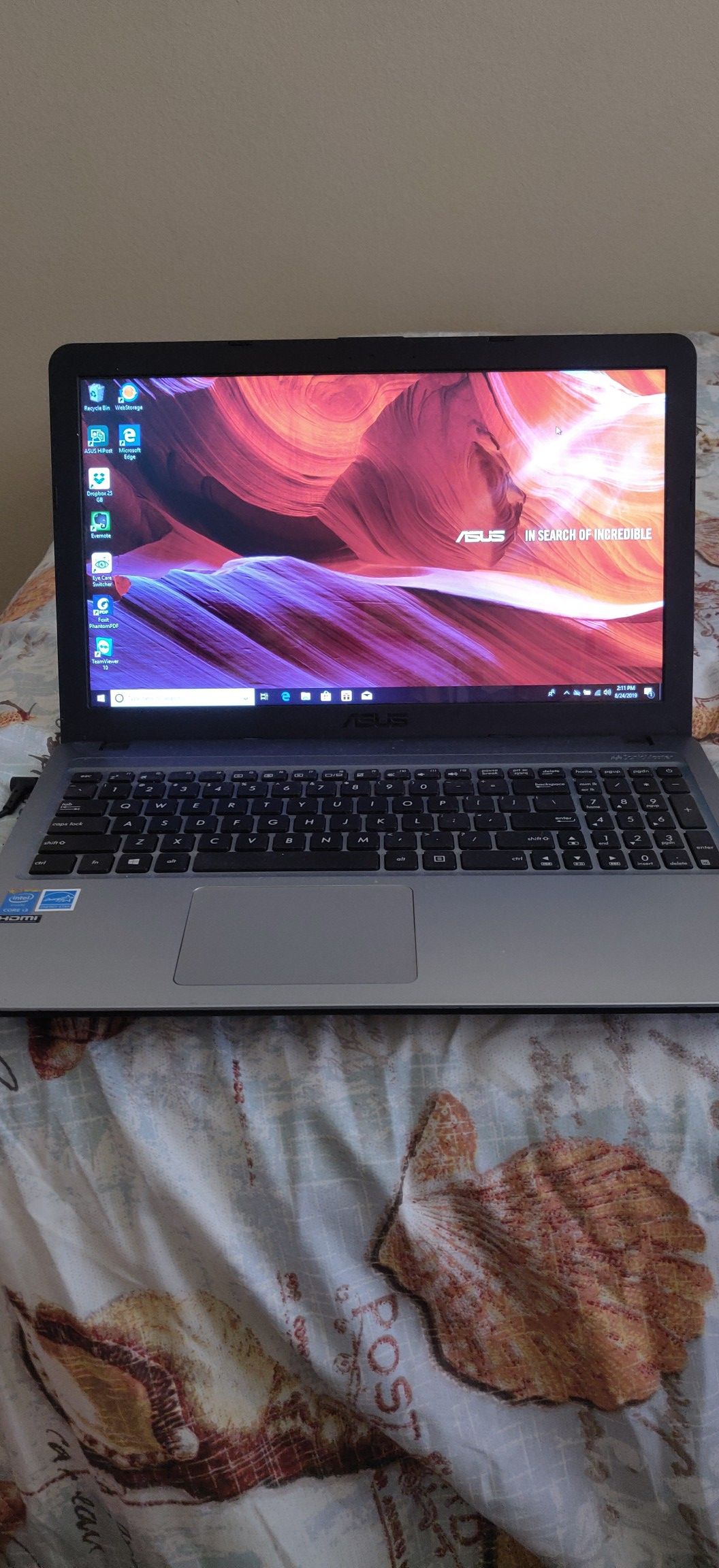 ASUS Core I3 laptop with DVD/RW drive