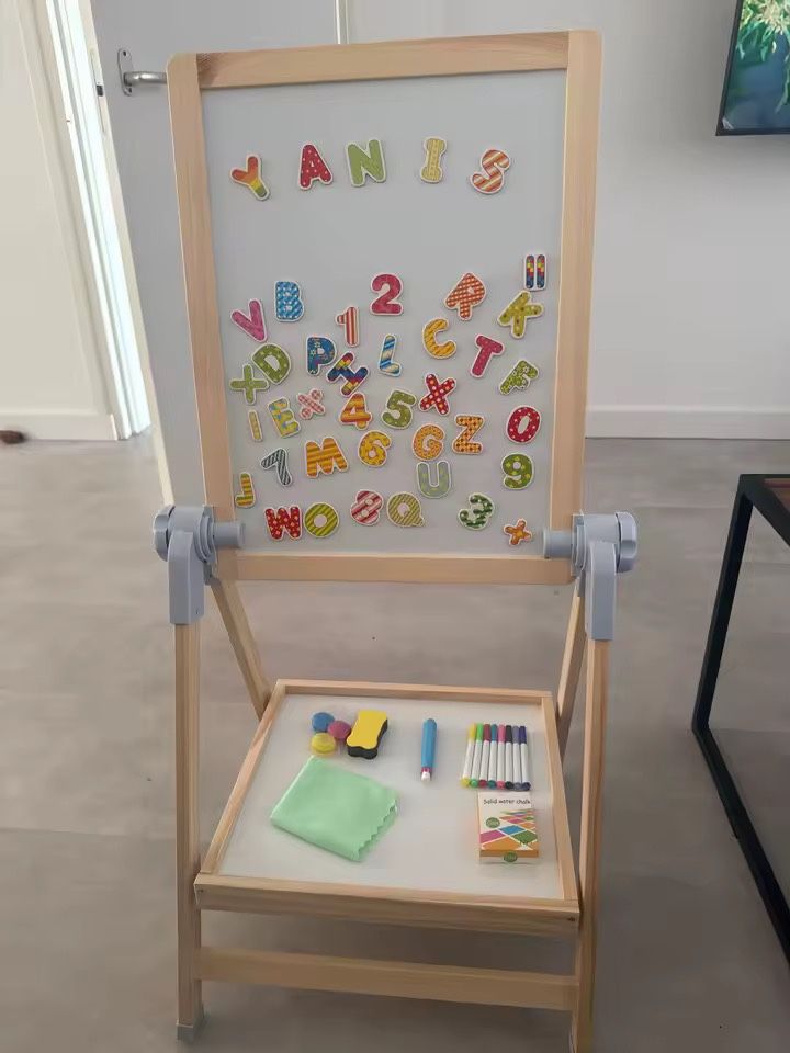 Standing Magnetic Drawing Board WordPad Art Easel with Painting Accessories