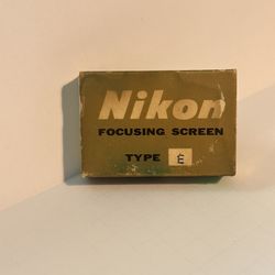 Nikon Focusing Screen Type E (for F-series) – NOS condition