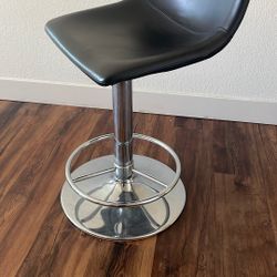 Adjustable Swivel Brown Leather Designer Stool 