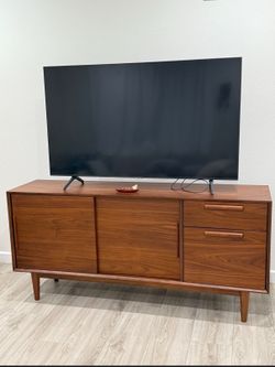 Beautiful  Crate & Barrel Tate Walnut Storage Media Console