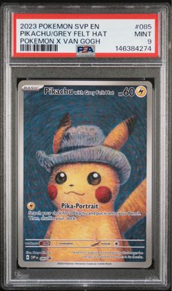 PSA 9 felt hat pikachu van gouh