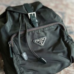 PRADA Backpack Nylon Kahki/ Olive Green Lightweight