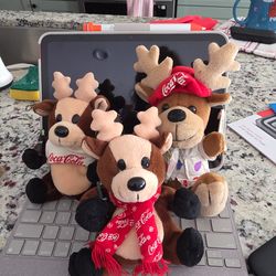 Reindeer Coca-Cola beanie babie