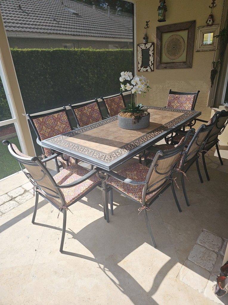 Patio Table With 8 Chairs