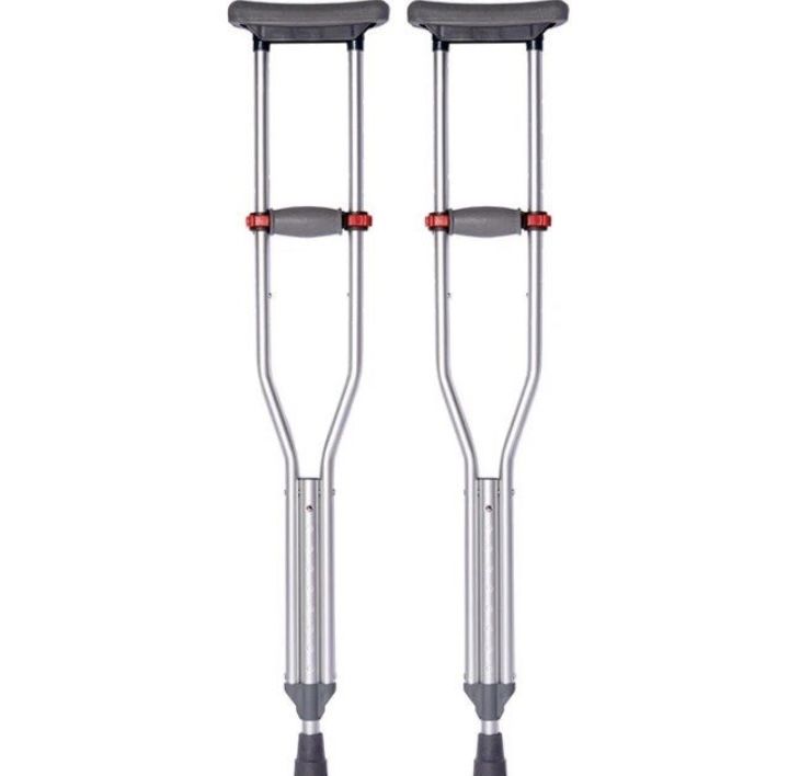 Crutches: Lightweight Aluminum , for Patients 5’1” -5’9” Tall, Walking Aid for Kids, Adults & Seniors, 300 lbs. Weight Capacit