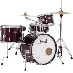 New! Pearl Roadshow Drum Set 4-Piece Complete Kit with Cymbals and Stands, Wine Red (RS584C/C91)