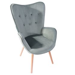 Homy Casa KAS VELVET GREEN Ⅰ 26.77" W x 28.74" D x 41.73" H Leisure Chair for Living Room, Bedroom, Office