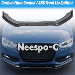 Frot Lip Spoiler For Audi ( Carbon Fiber )