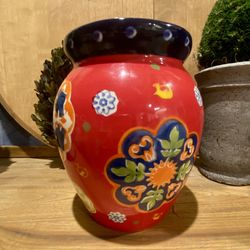 Dutch Wax By Coastline Imports Hand Painted Vase/Planter