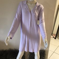 Madison Jules Sleepwear Shirt/size L/lavender /brand New 