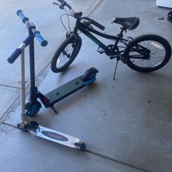 Electric Scooter, Razor Scooter, & BMX Bike