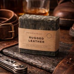 Rugged Leather Handmade Soap