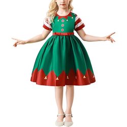 Christmas Holiday Dress Santa Clauss Elf On The Shelf Size 5T-6T (120cm)
