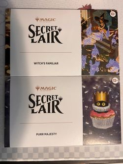MTG Secret Lair Bundle Witch’s Familiar and Purr Majesty non-foil