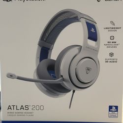 Turtle Beach Atlas 200 Wired Gaming Headset for PS5, PS4, PC - White/Blue