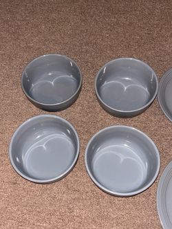 Fiesta Slate Grey Bowls and Plates Set