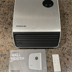 VAGKRI Wall Heater w/ Remote – 1500W Electric Space Heater – Works Great