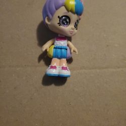 The Kindi Kids Mini 3" Doll - Rainbow Kate anfd Lippy Lulu by Moose Toys is a small plastic doll designed 