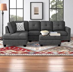 L-Shaped Sectional Sofa for Living Room, Apartment, Game Room, Guest Room, and Office