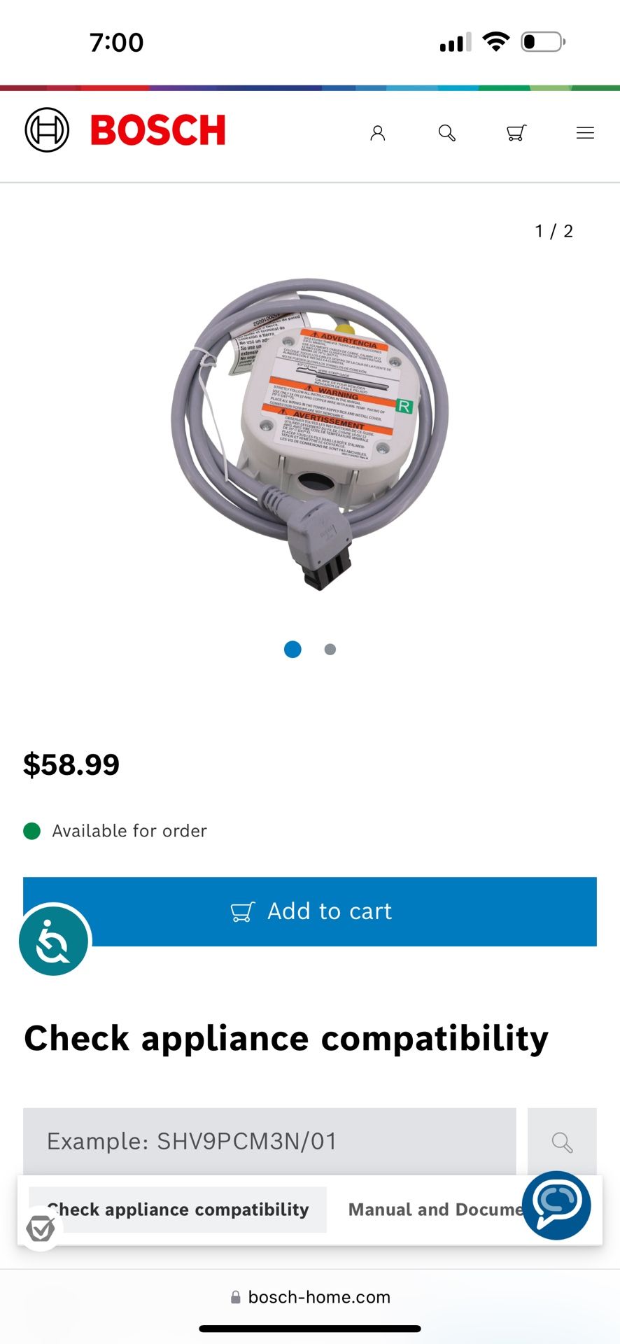 Bosch Power Cord - Retails for $60 Asking $20 Buy 1 Get 1 Free