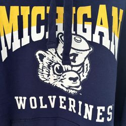 University Of Michigan Men’s XL Shirtsleeve Navy Blue Sweatshirt