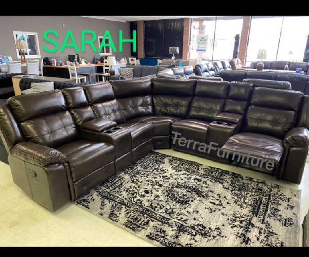 Jacob Brown L Recliner sectional 🍒 $39 Down 🍂🧿SRH 🧿