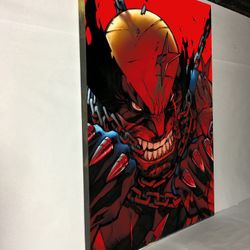 Canvas wall decoration 30”x42”. Brand new we can make it in different sizes, from 4.5”x4.5” to 30”x66”, Wood frame and sprayed with glossy clear coat