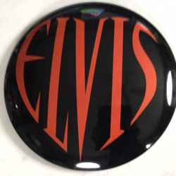 Elvis Collectible Metal Dome Shape Wall Sign (15” Decor)