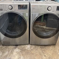LG.  WASHER AND GAS DRYER 