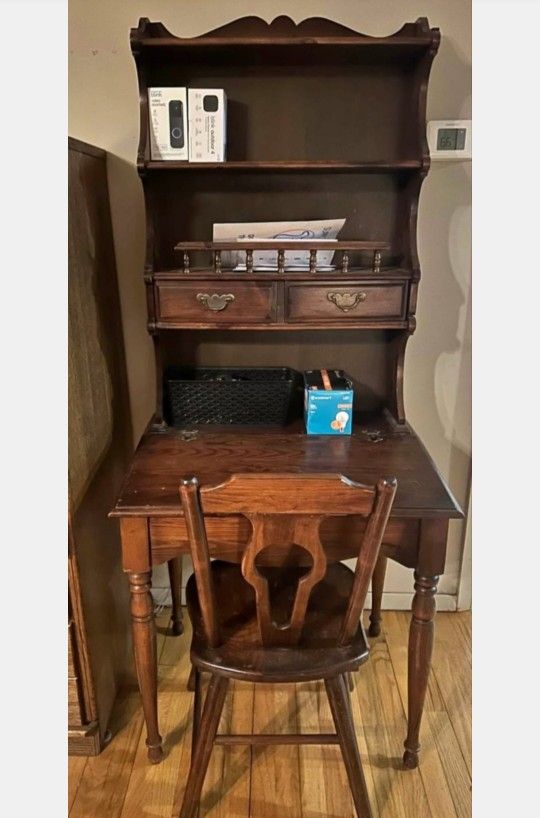 Antique Desk and Chair - $135