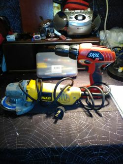 Dewalt grinder 120 v. and skil drill no bat