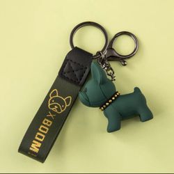 French Dou car keychain bulldog pendant schoolbag pendant couple keychain